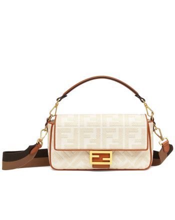 Fendi Baguette FF Canvas Bag 8BR600